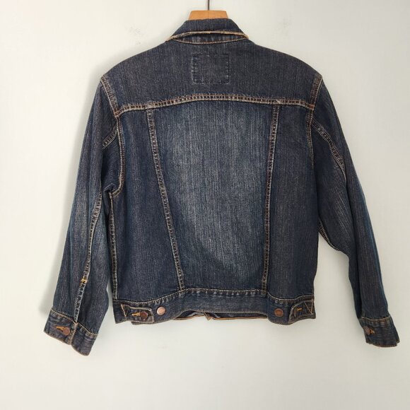 Levi Strauss Signature Denim Jacket Vintage Womens Medium Distressed Look EUC - Picture 6 of 16
